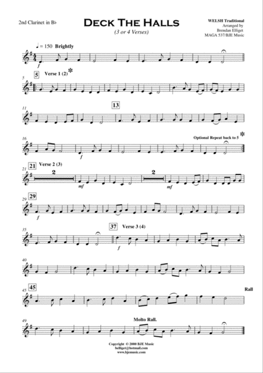 Deck The Halls - Concert Band with Optional Strings score and Parts PDF Concert Band scores gallery preview page 6