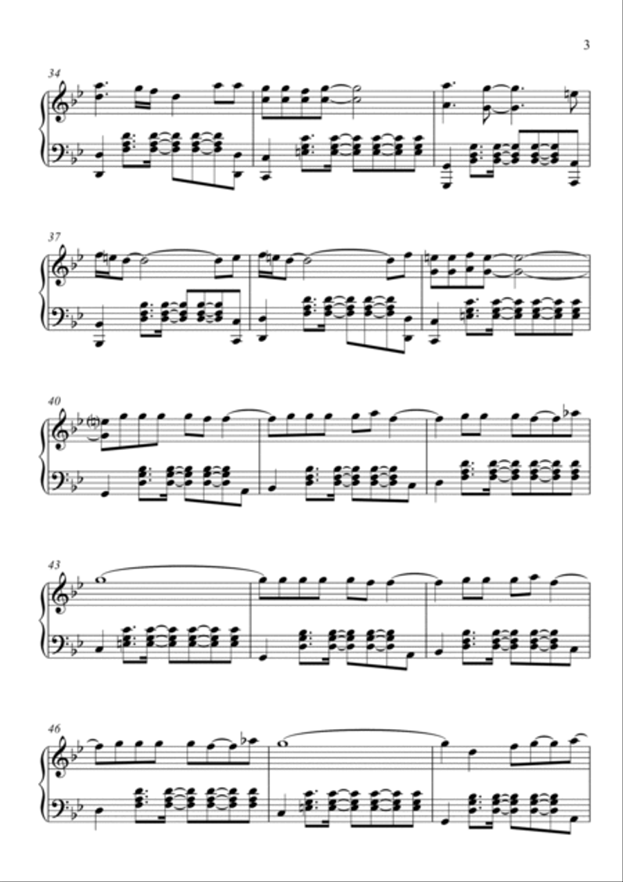 Love Me Again Piano Solo scores gallery preview page 3