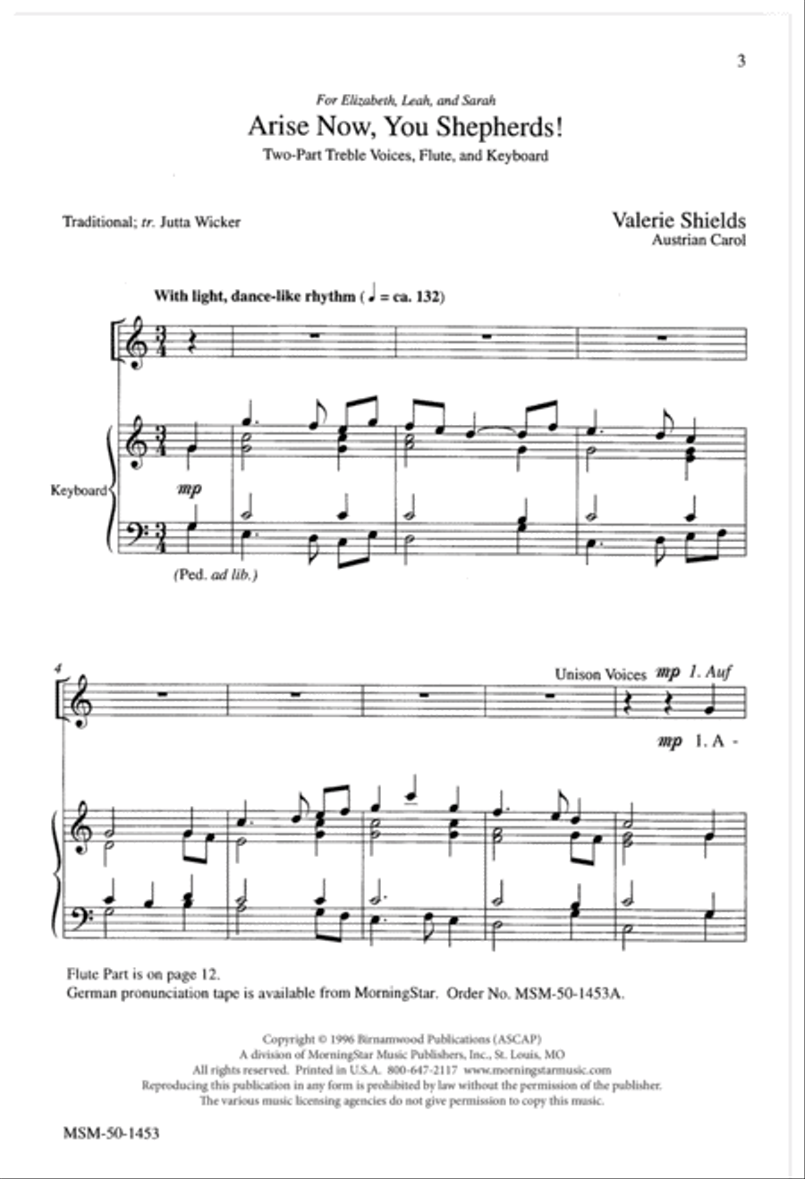 Arise Now, You Shepherds 2-Part scores gallery preview page 3
