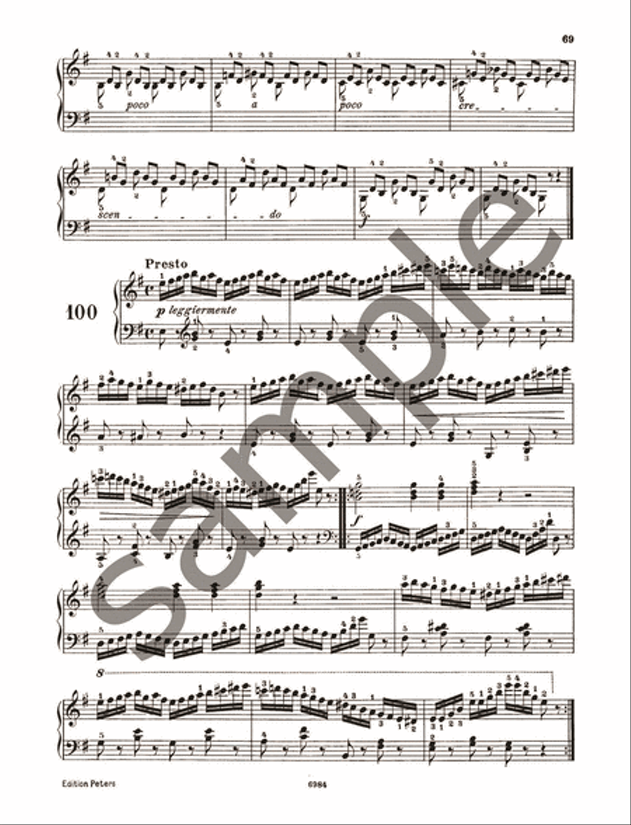 100 Easy Studies Op. 139 for Piano Piano Method scores gallery preview page 5
