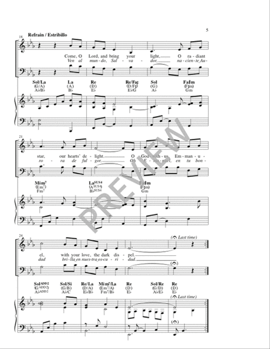 Creator of the Stars of Night / De las Estrellas, Creador 2-Part scores gallery preview page 5