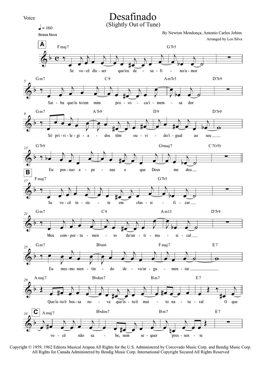 Desafinado Piano scores gallery preview page 2