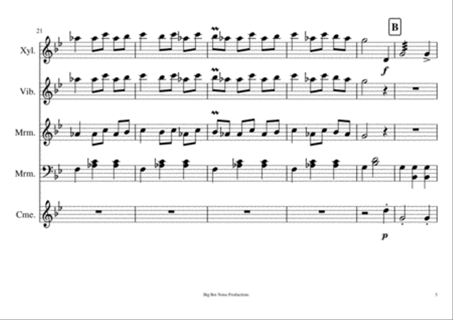 Danse Macabre For Percussion Percussion scores gallery preview page 5