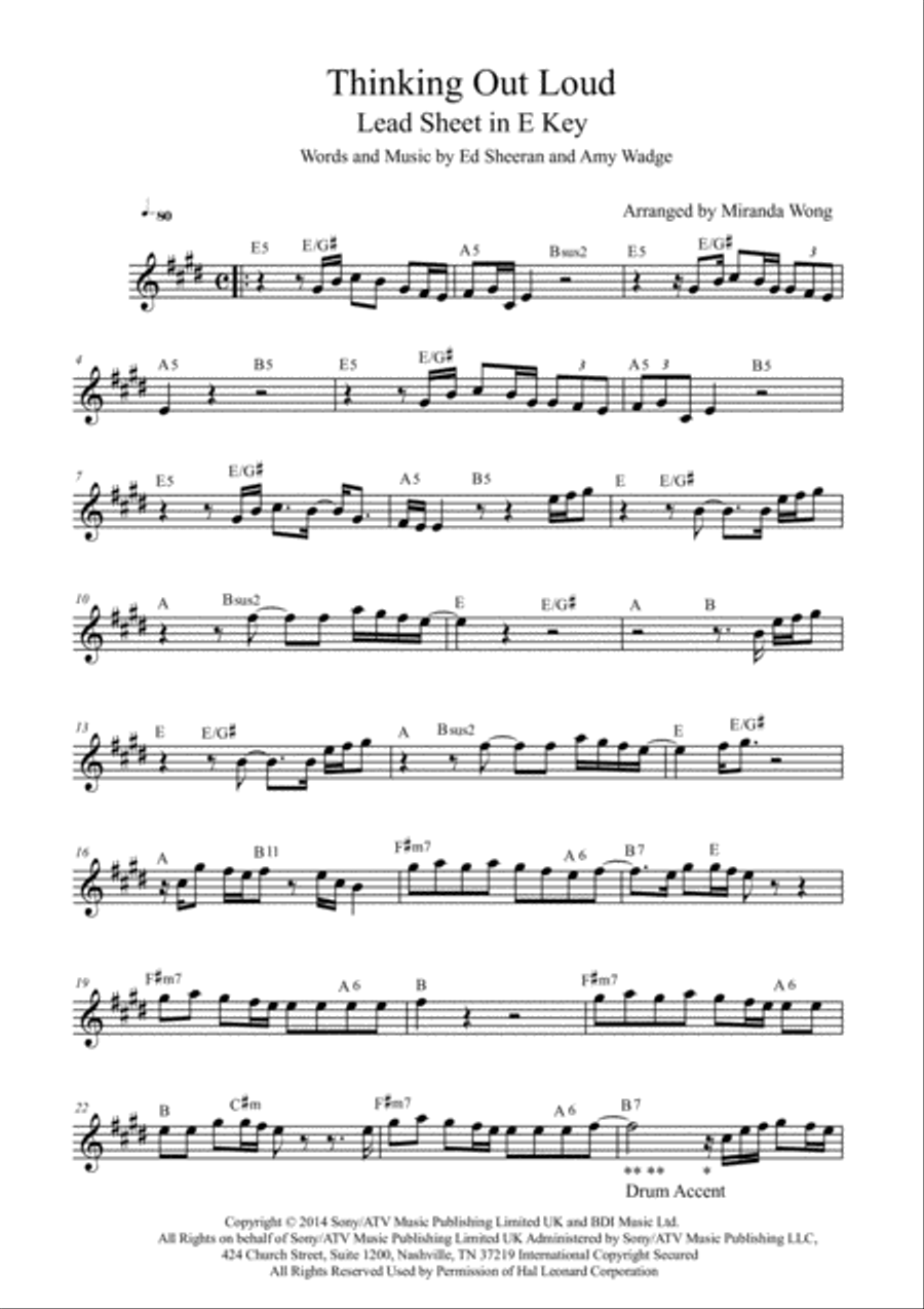 Thinking Out Loud Woodwind Duet scores gallery preview page 2