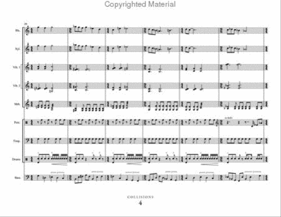 Collisions Collisions Percussion Ensemble scores gallery preview page 5