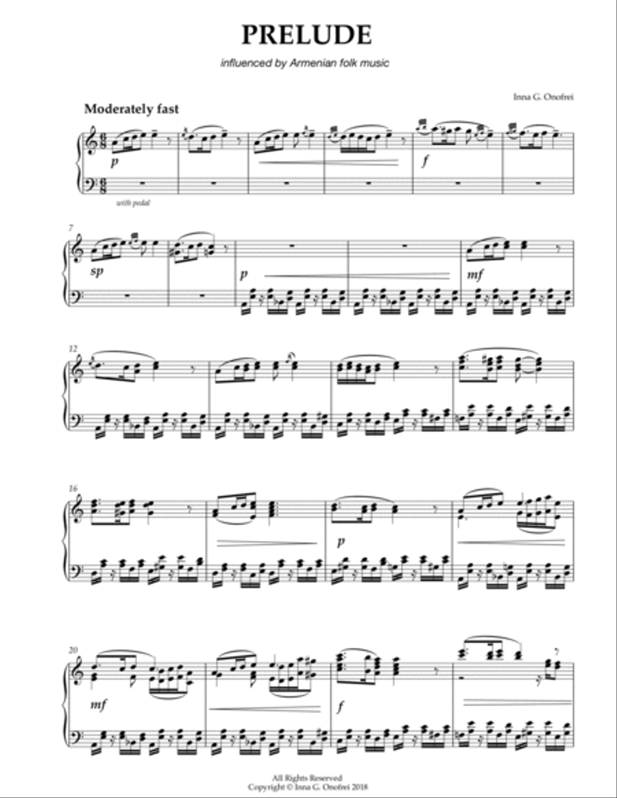 PRELUDE in a minor Piano Solo scores gallery preview page 2