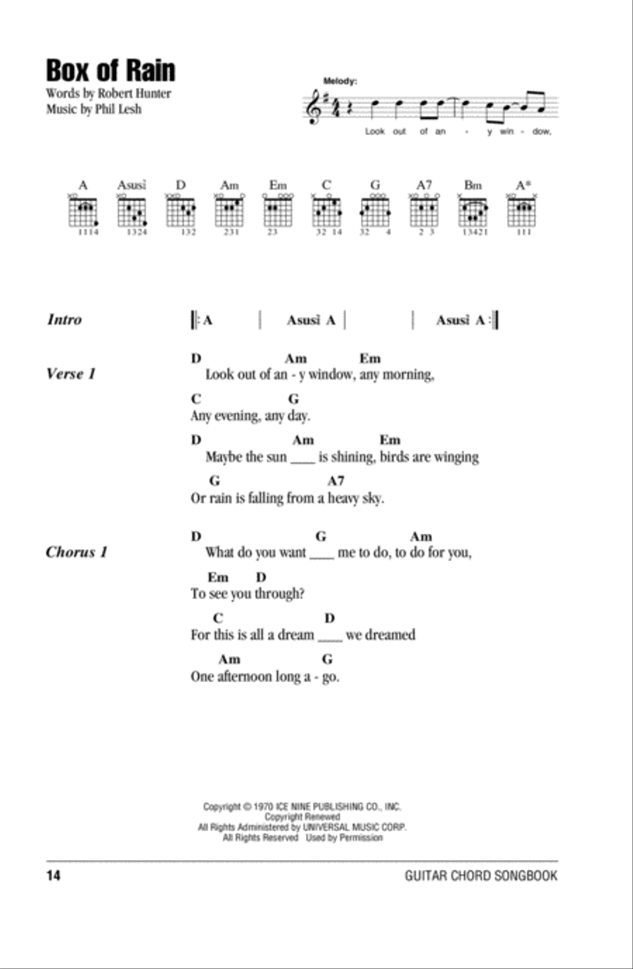 Box Of Rain Acoustic Guitar scores gallery preview page 1