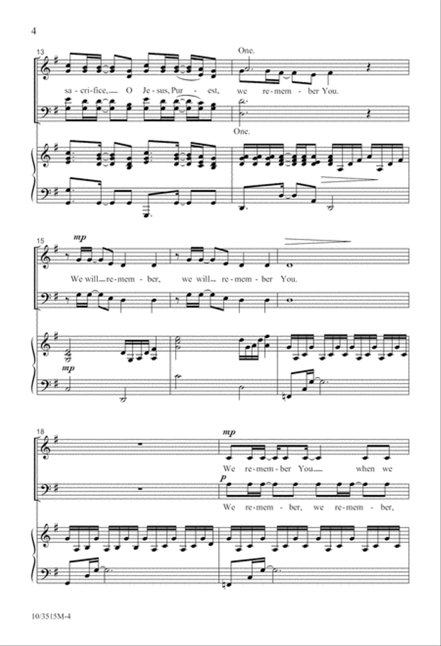 We Remember You We Remember You 4-Part scores gallery preview page 4