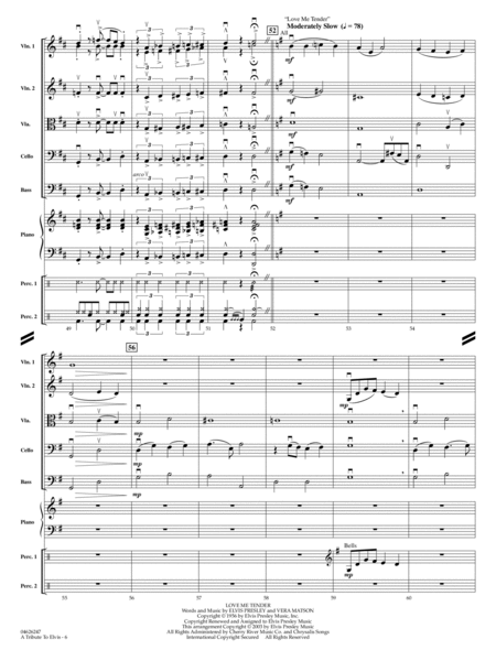 A Tribute To Elvis (arr. Ted Ricketts) - Full Score