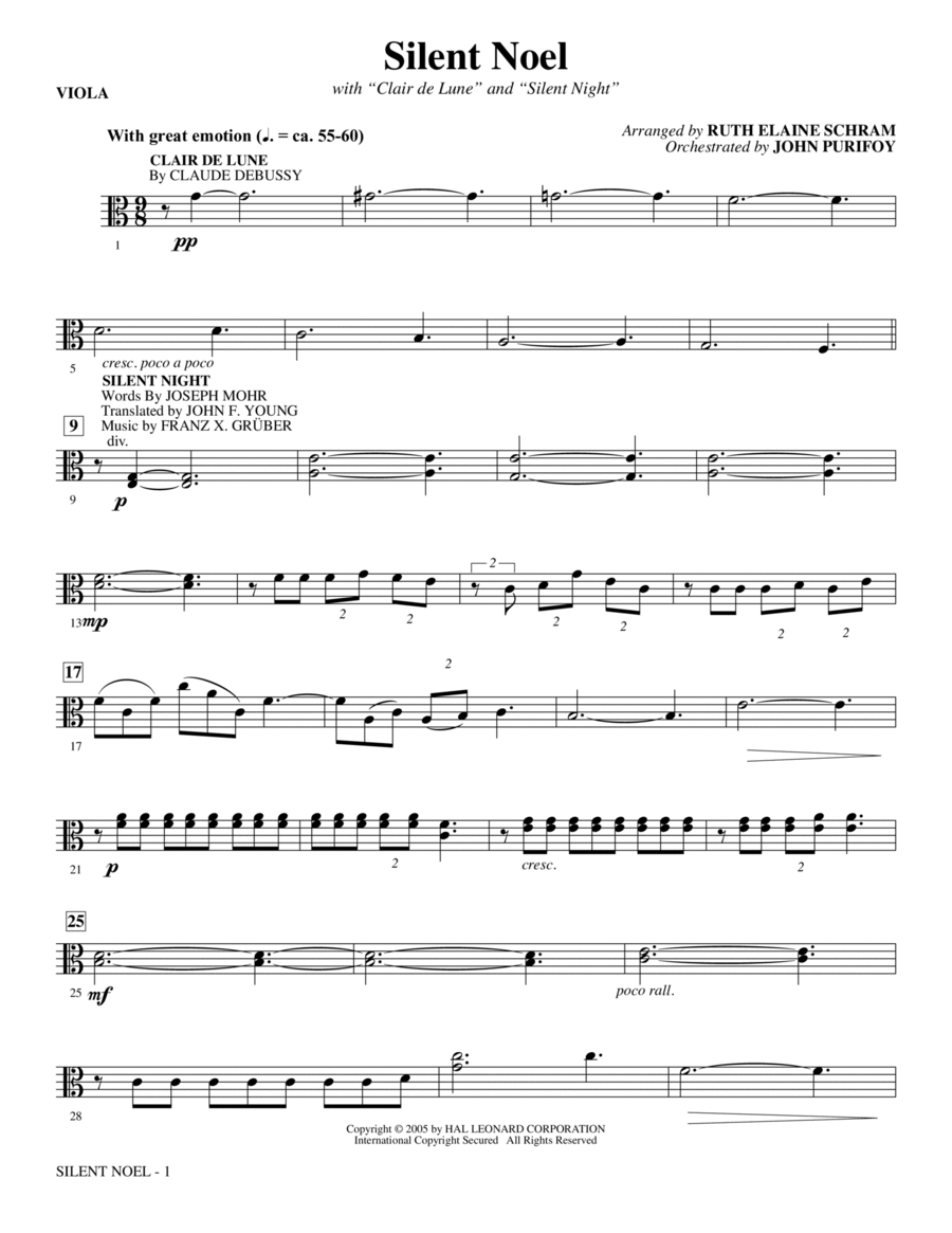 Silent Noel - Viola Silent Noel - Viola Choir scores gallery preview page 1