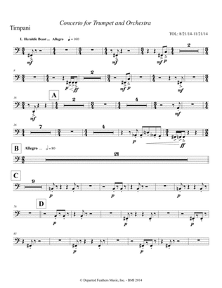 Concerto for Trumpet and Orchestra (2011) Timpani part
