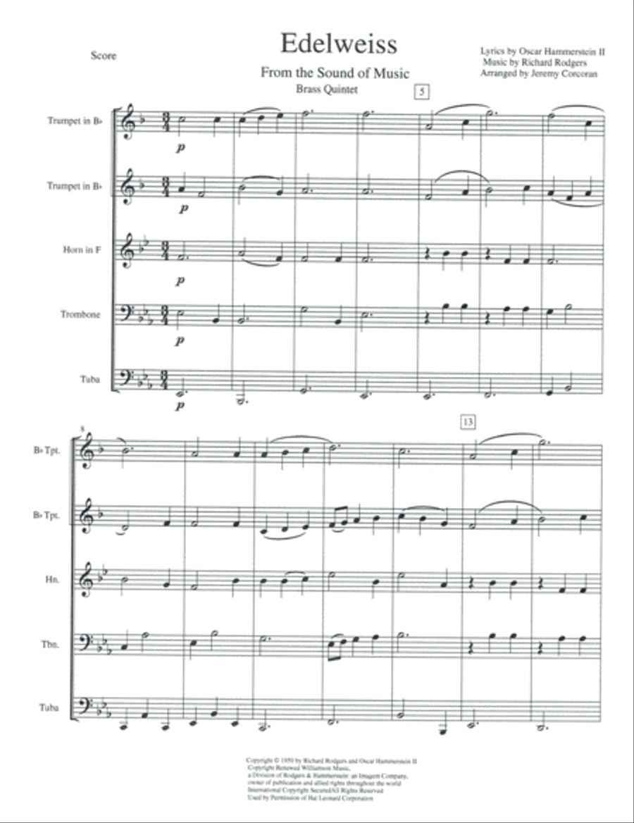 Edelweiss Brass Ensemble scores gallery preview page 2