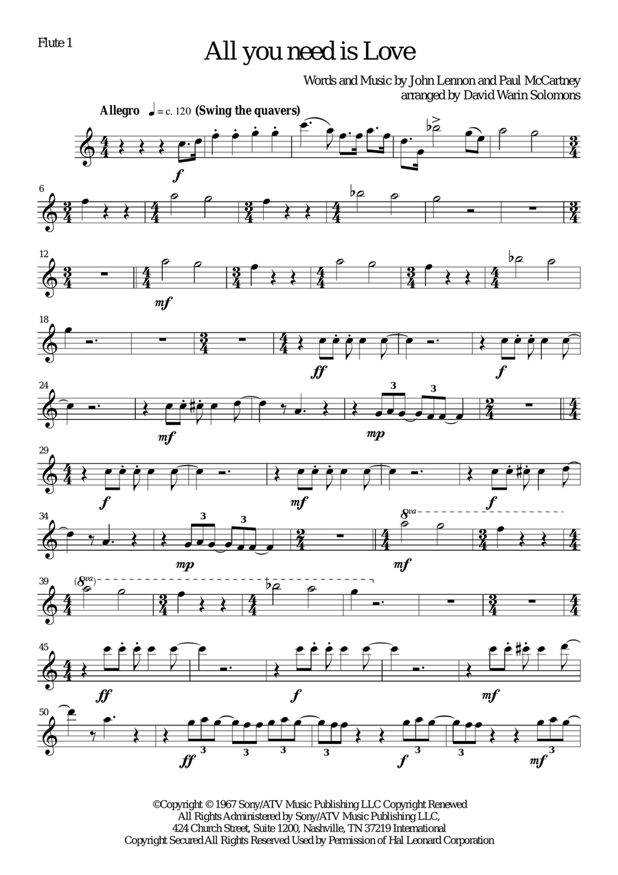All You Need Is Love All You Need Is Love Small Ensemble scores gallery preview page 4