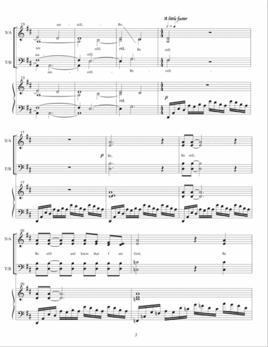 Be Still (Psalm 46) 4-Part scores gallery preview page 3