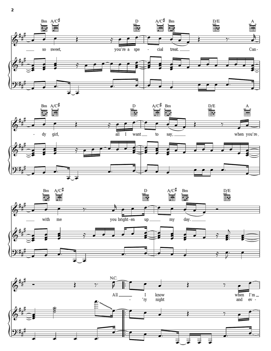 Candy Girl Piano, Vocal, Guitar scores gallery preview page 2