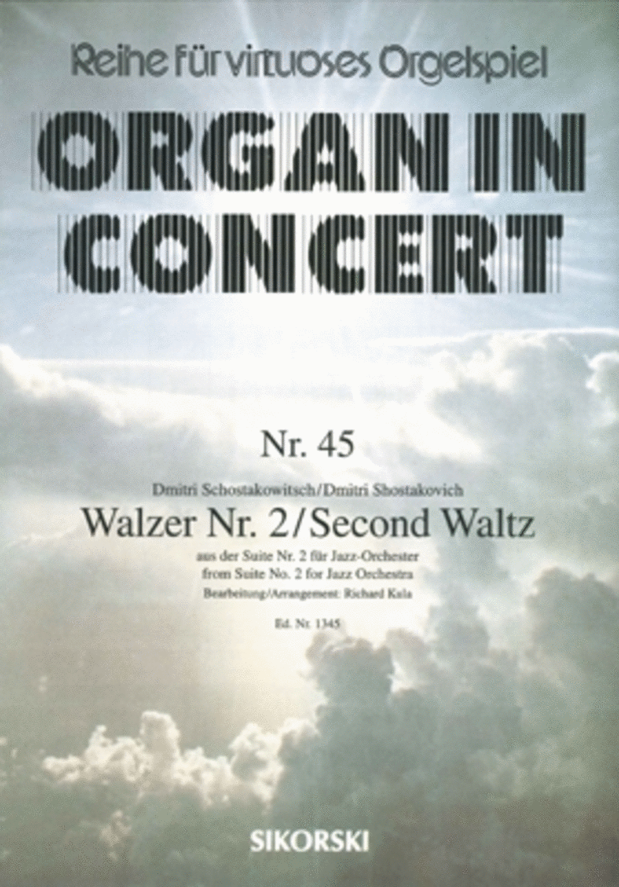 Dmitri Shostakovich – Second Waltz Organ scores gallery preview page 1