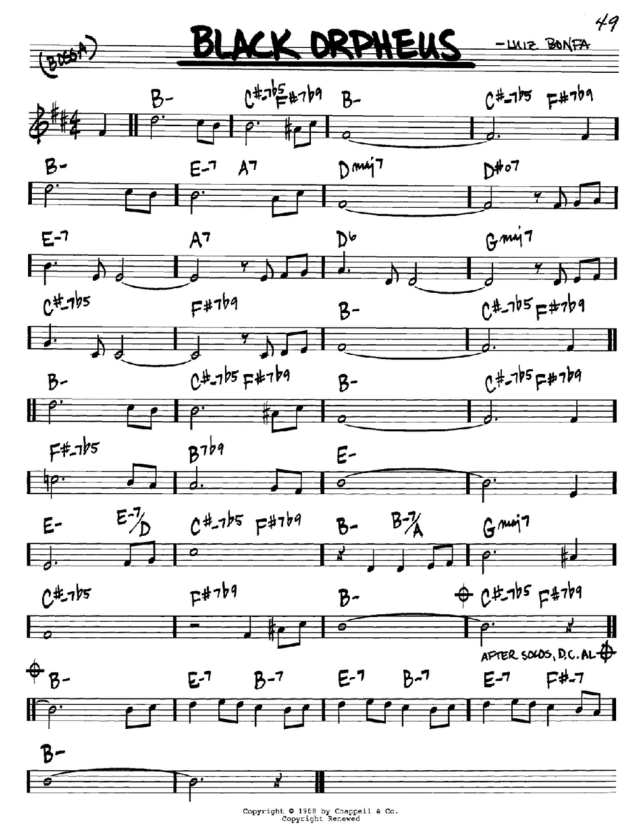 Black Orpheus B-Flat Instrument scores gallery preview page 1