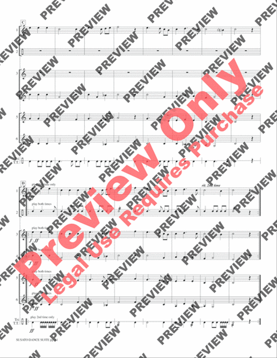 Susato Dance Suite (from Danserye) (1551) Small Ensemble scores gallery preview page 13