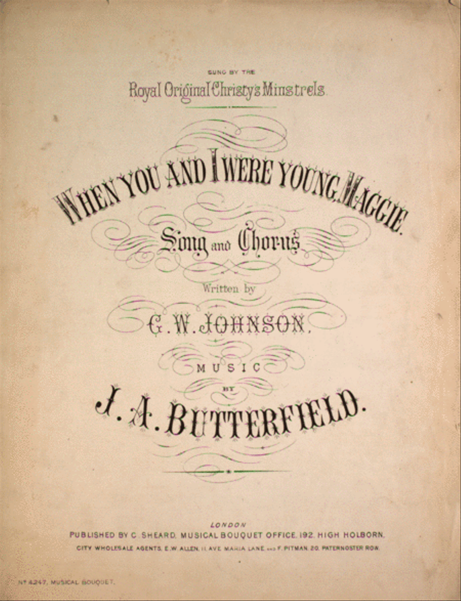 When You and I Were Young, Maggie. Song and Chorus 4-Part scores gallery preview page 1