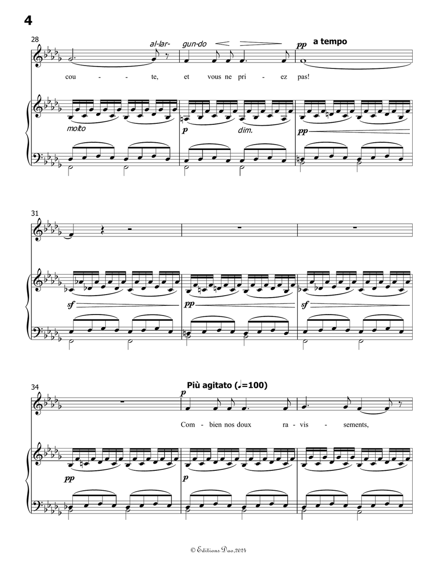 Vous Ne Priez Pas, by Bizet, in b flat minor Voice scores gallery preview page 6