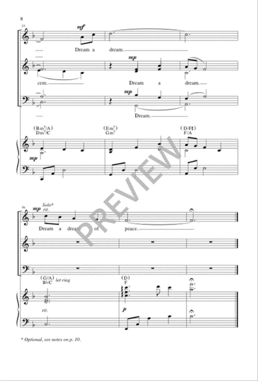 Dream a Dream Dream a Dream 4-Part scores gallery preview page 8