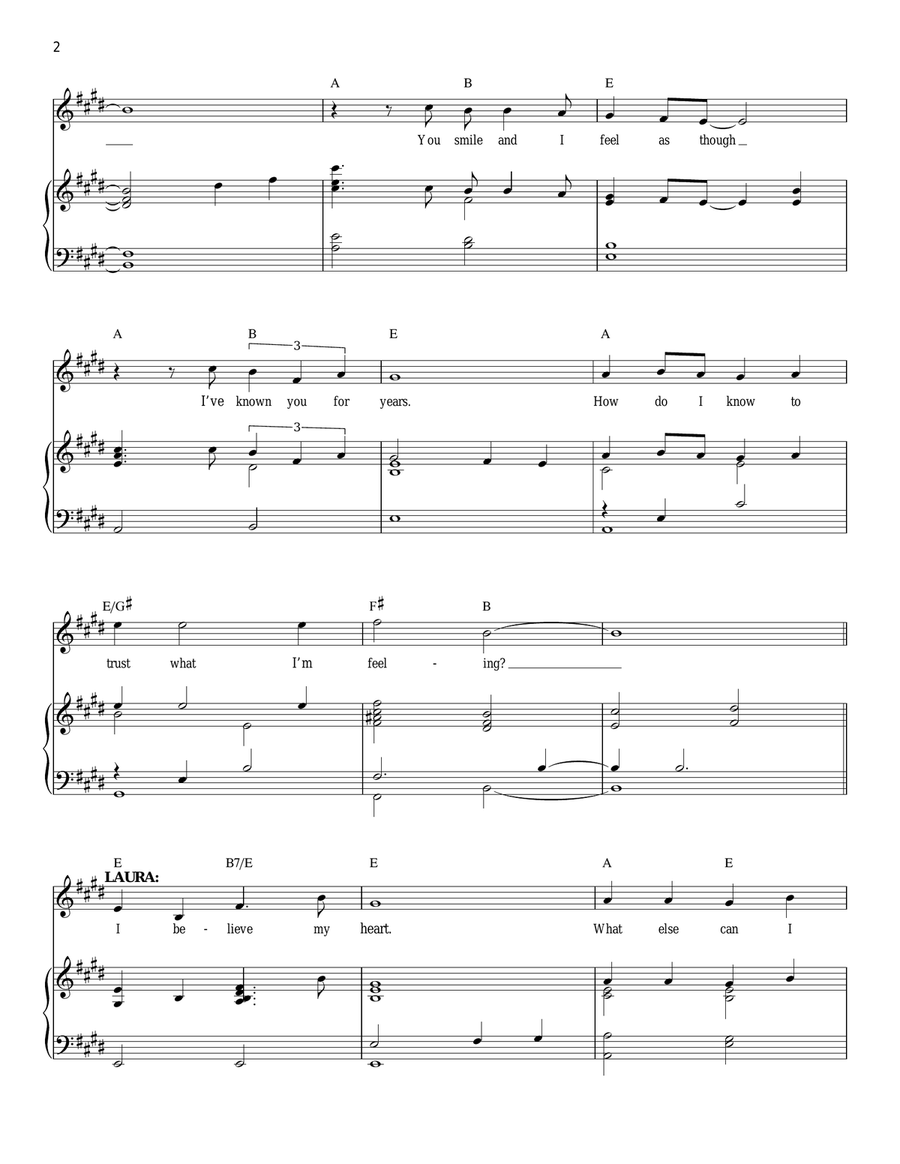 I Believe My Heart (from The Woman In White) Piano, Vocal scores gallery preview page 2