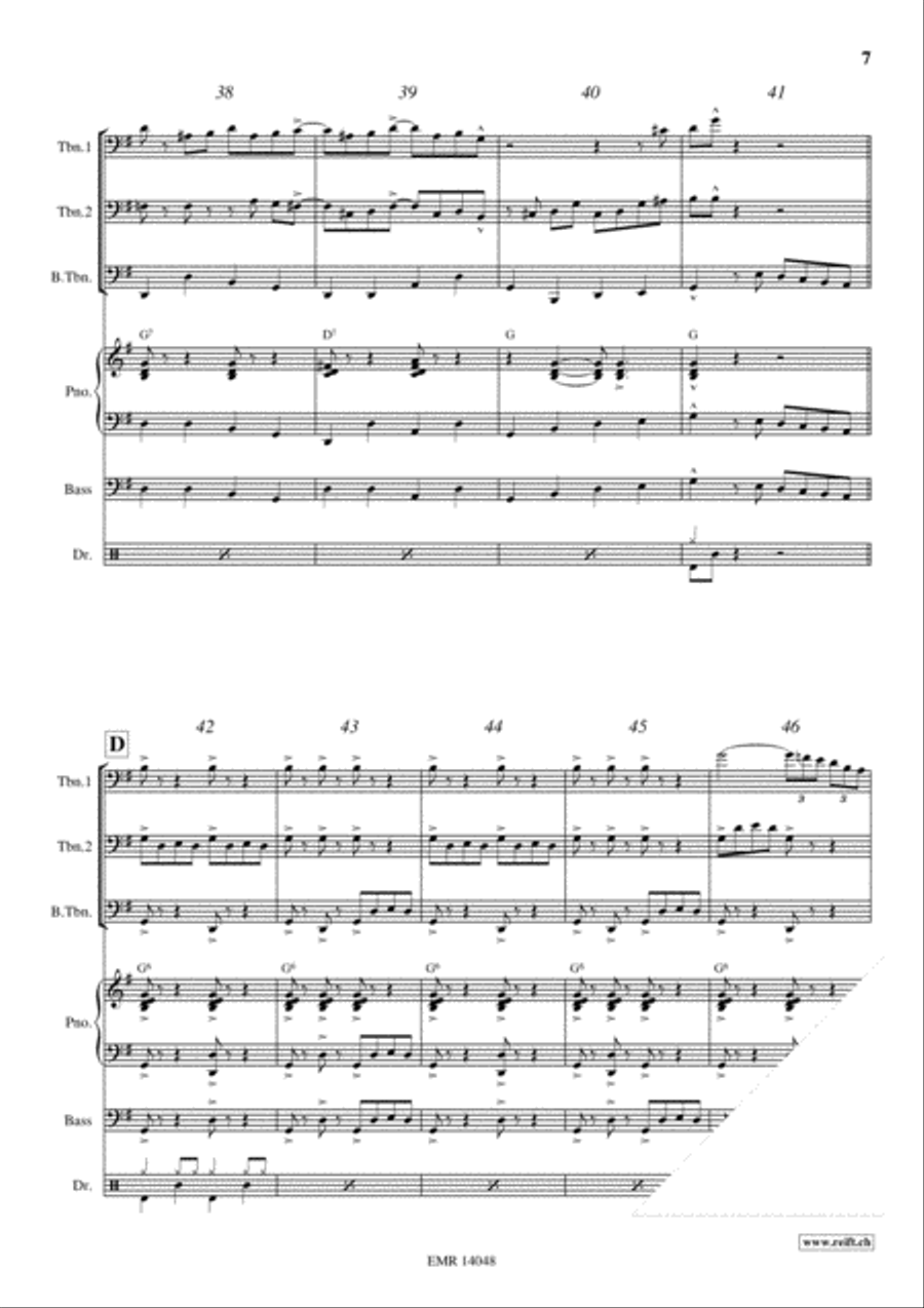 St. Louis Blues St. Louis Blues Trombone Trio scores gallery preview page 7