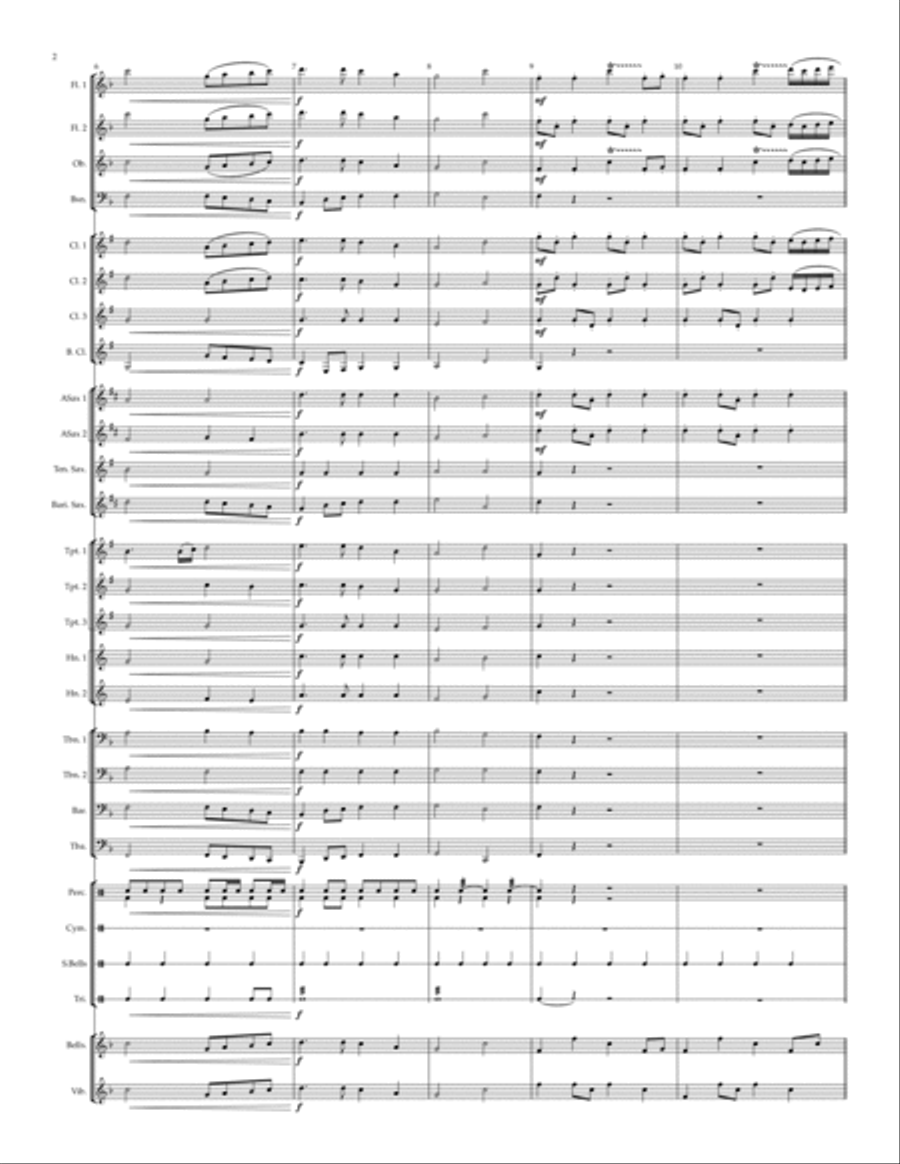Up on the Housetop - Concert Band Concert Band scores gallery preview page 4