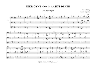 PEER GYNT N° 1 - Aase's death - Funeral March - Arr. for Organ 3 staff