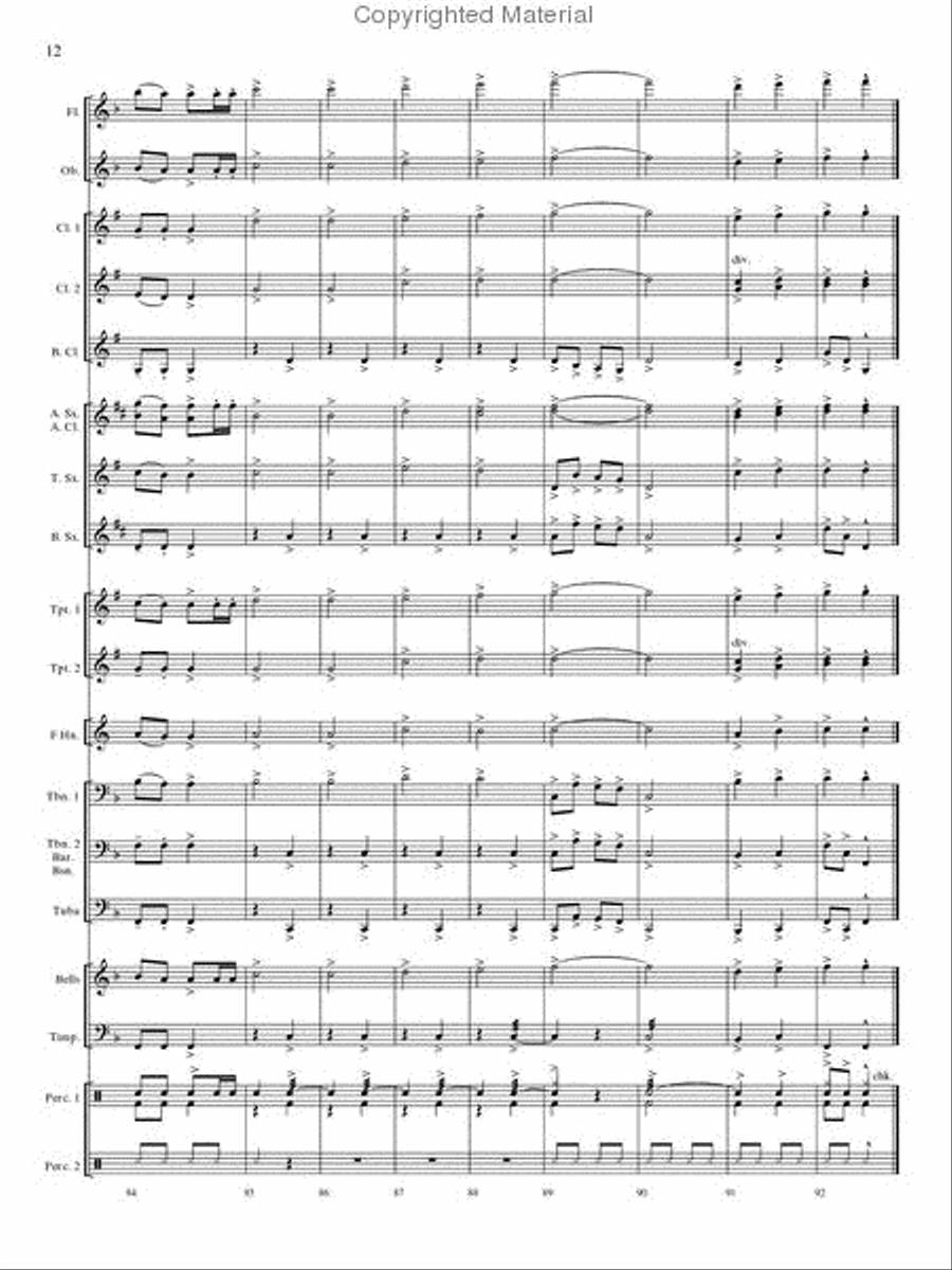 Christmas Bells and Brass Concert Band scores gallery preview page 12