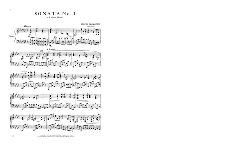Sonata No. 1 In F Minor Opus 1