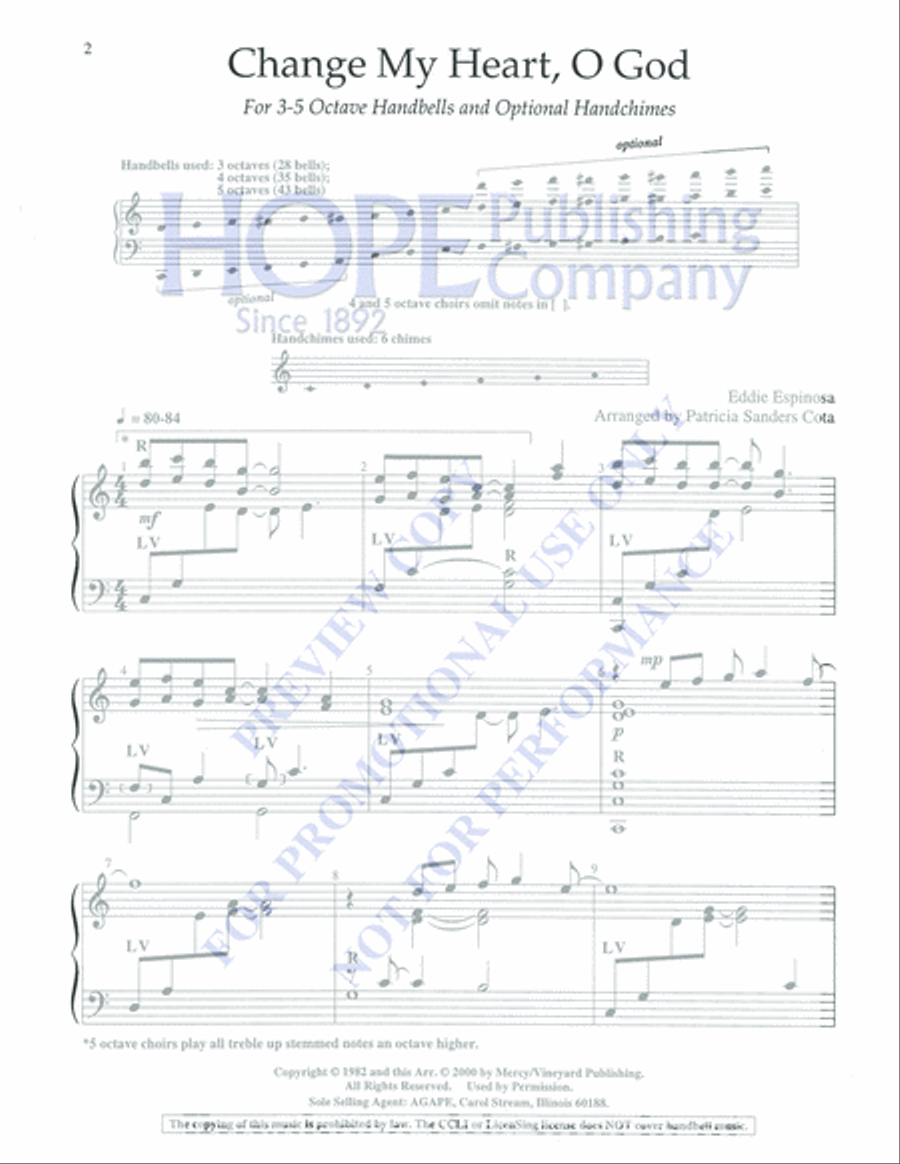 Change My Heart, O God 5-Octaves scores gallery preview page 2