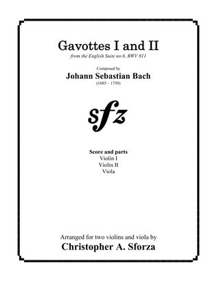 Book cover for Gavottes I and II, BWV 811