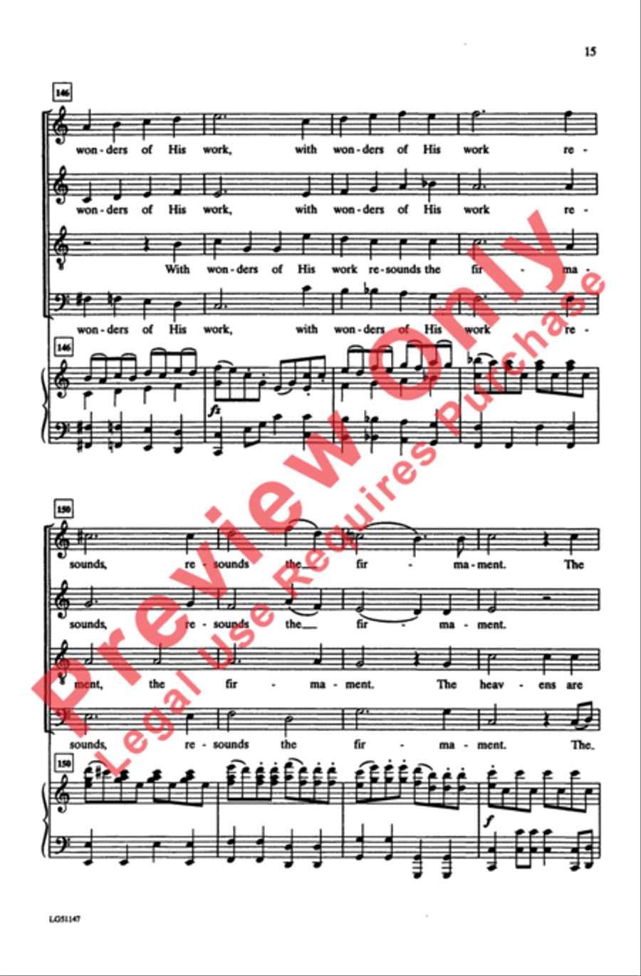 The Heavens Are Telling 4-Part scores gallery preview page 15