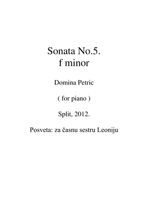 Book cover for Sonata f minor