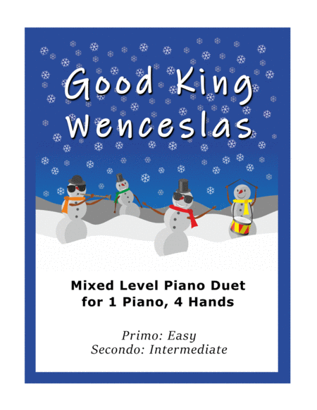 Good King Wenceslas (Easy Piano Duet; 1 Piano, 4-Hands) image number null