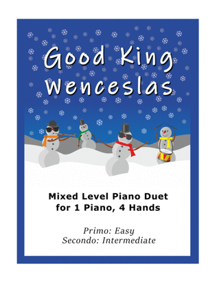 Good King Wenceslas (Easy Piano Duet; 1 Piano, 4-Hands)