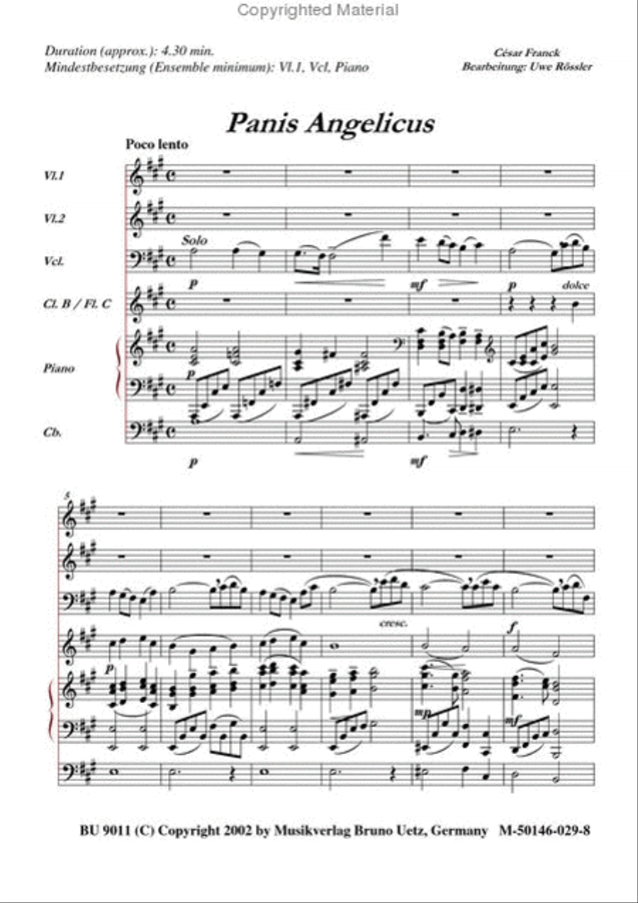 Panis Angelicus Panis Angelicus Clarinet scores gallery preview page 2