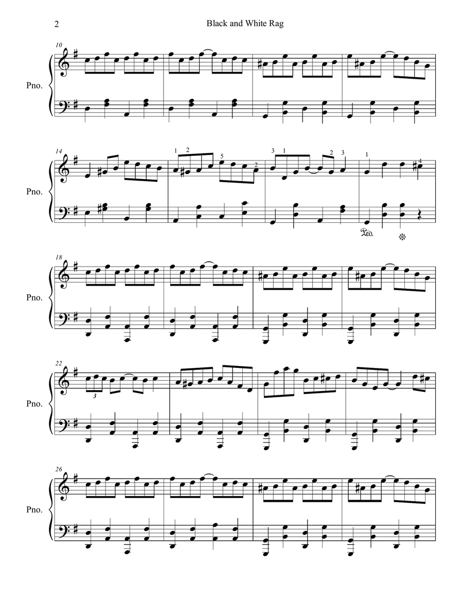 Black and White Rag Black and White Rag Piano Solo scores gallery preview page 2