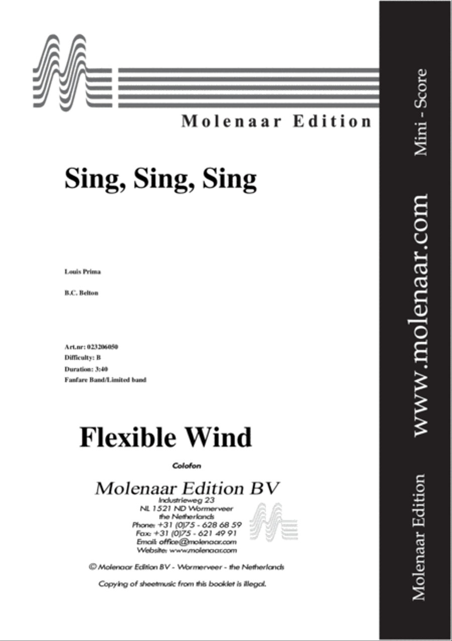 Sing, Sing, Sing Sing, Sing, Sing Fanfare Band scores gallery preview page 2