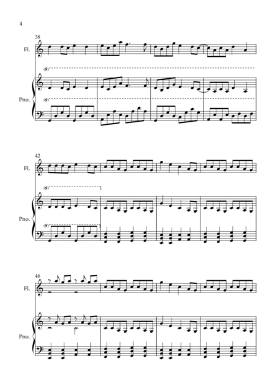 Barbie Girl Flute Solo scores gallery preview page 4