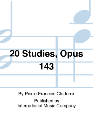 Book cover for 20 Studies, Opus 143