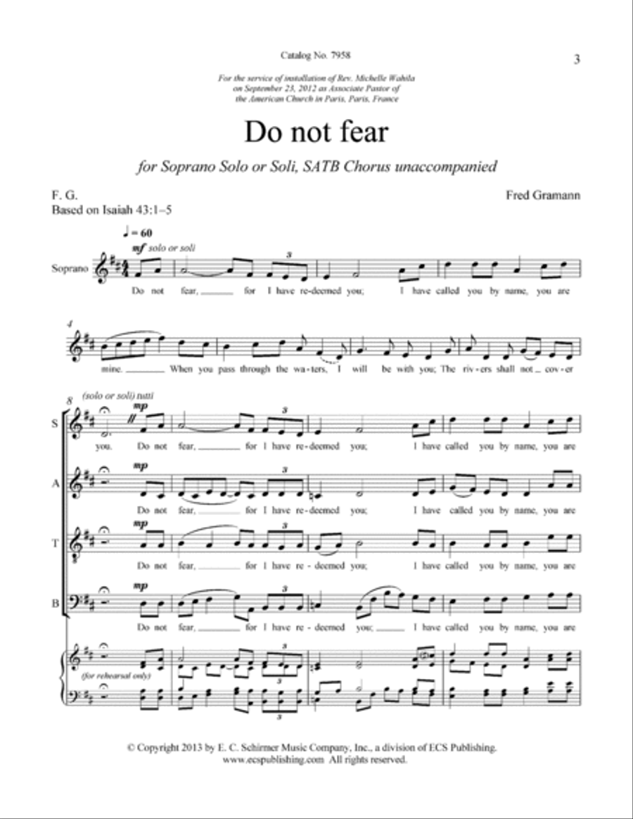 Do not fear Do not fear 4-Part scores gallery preview page 2