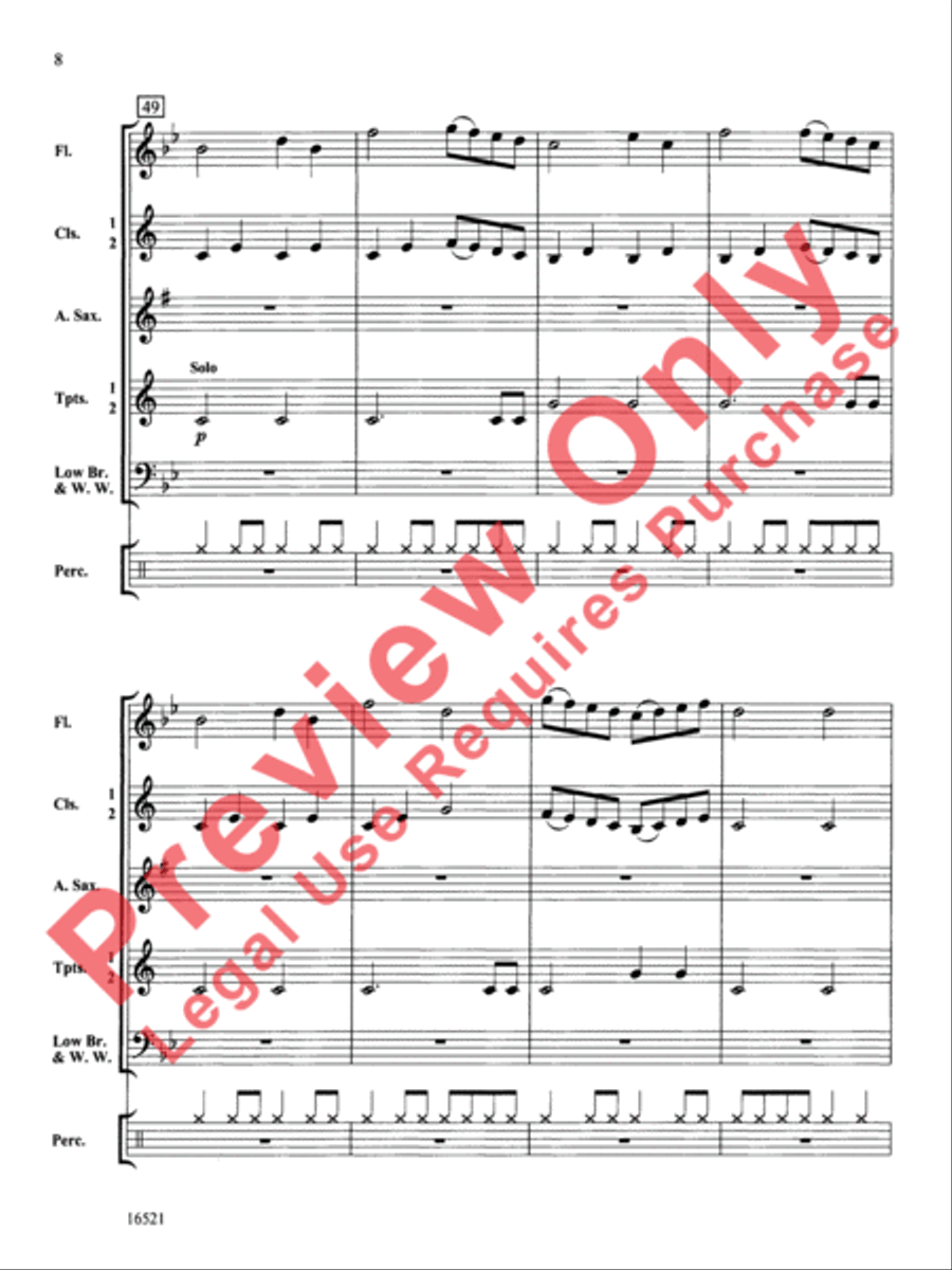 Fantasy on an Irish Clogging Tune Concert Band scores gallery preview page 9