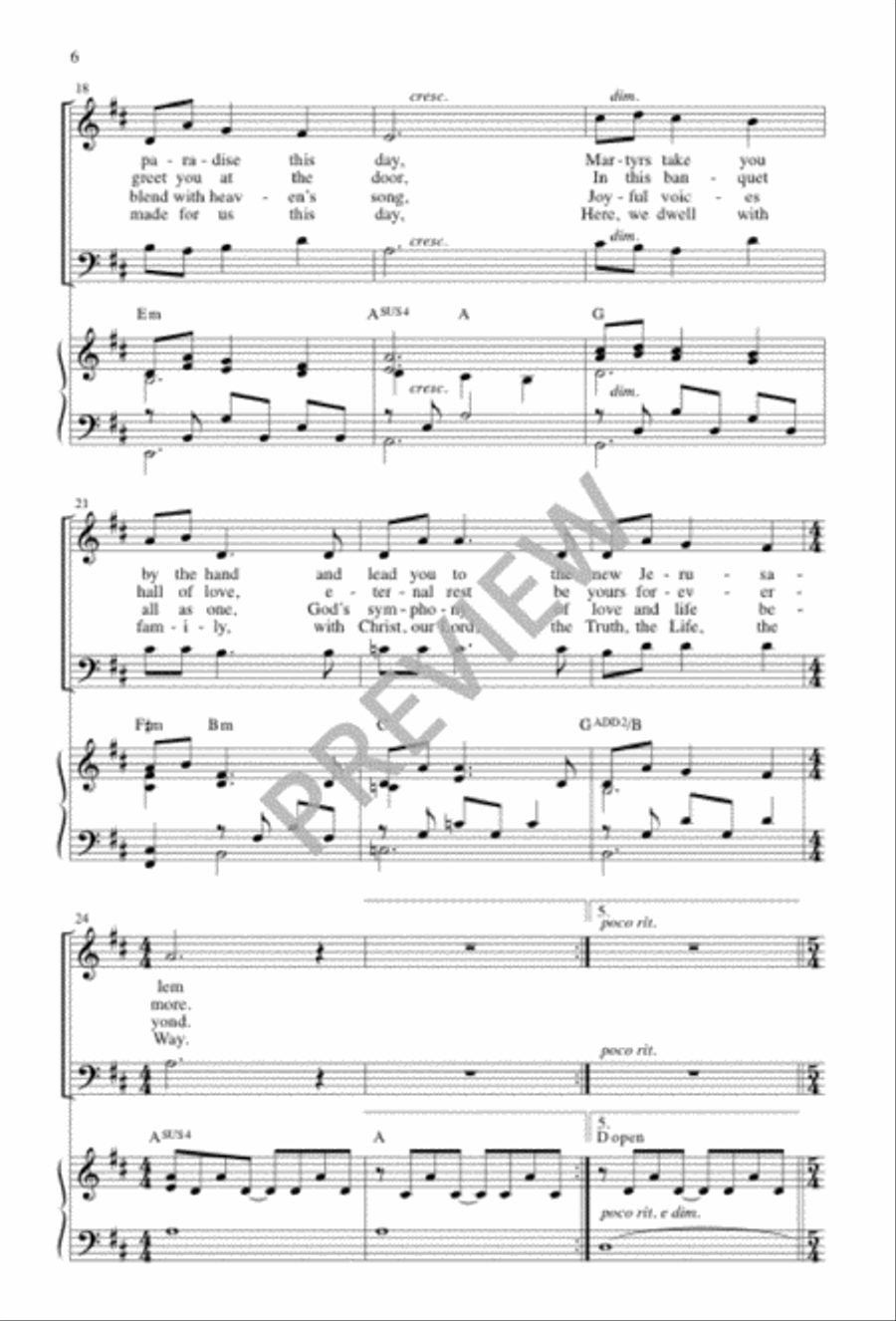 God Will Lead Us Home 4-Part scores gallery preview page 5