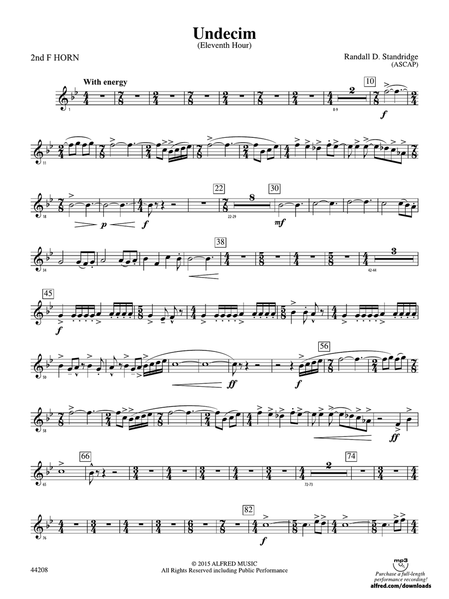 Undecim: 2nd F Horn