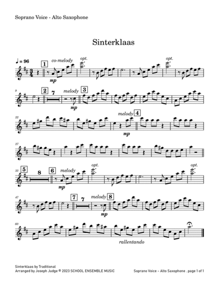 Sinterklaas for Saxophone Quartet in Schools image number null