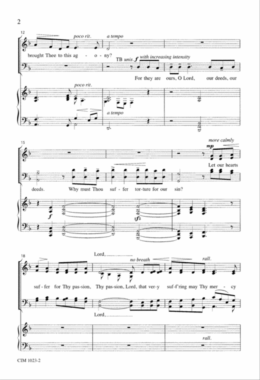 A Medieval Prayer for Good Friday 4-Part scores gallery preview page 3