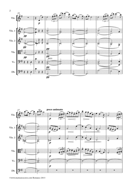 Svendsen Romance Op. 26 for Violin and String Orchestra image number null