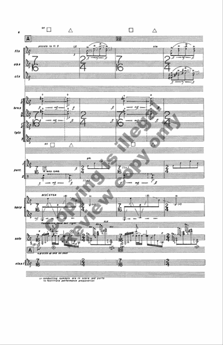 Zingari, Concerto for Guitar and Orchestra Orchestra scores gallery preview page 9